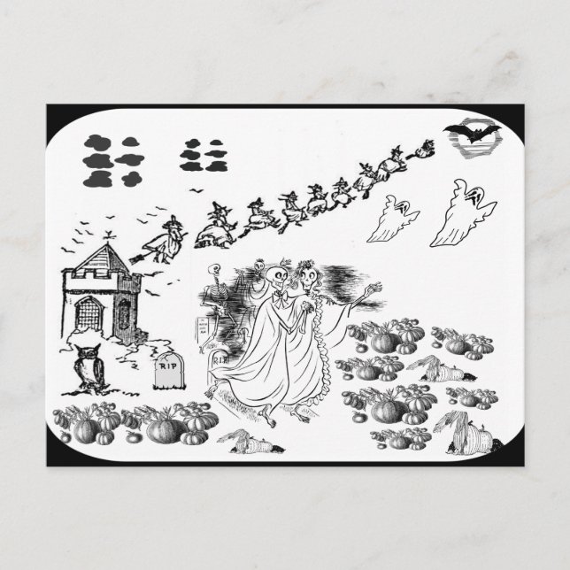 Die Spuk Zeremonie - Feiertagspostkarte (Vorderseite)