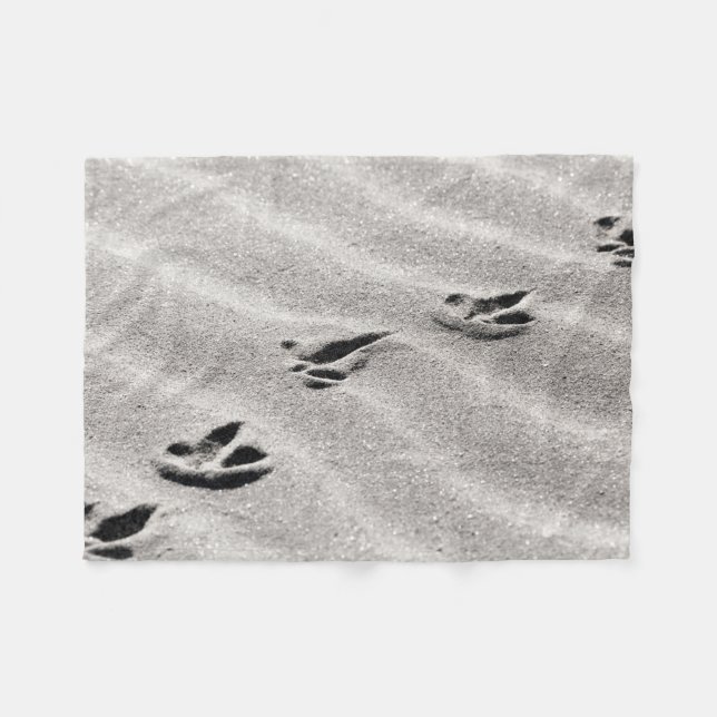 Die Spuren im Foto Sand Nature Fleecedecke (Vorderseite (Horizontal))