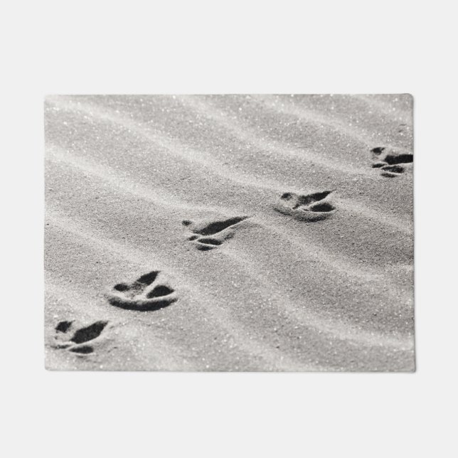 Die Spuren im Foto Sand Nature Fußmatte (Vorderseite)