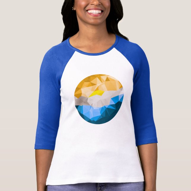 Die SS-Baseball-T-Shirt der Frauen 3/4 T-Shirt (Vorderseite)