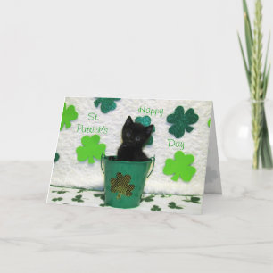 Die St. Patrick's Day Cat Card des Jacks beherrsch Karte