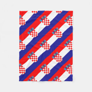 Die Staatsflagge von Kroatien Zastava Hrvatske Fleecedecke