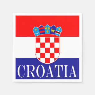 Die Staatsflagge von Kroatien Zastava Hrvatske Serviette