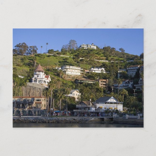 Die Stadt Avalon auf der katalanischen Insel, Postkarte (Vorderseite)