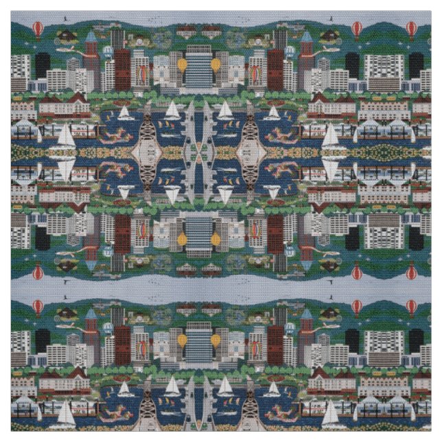 Die Stadt der Rose ~ Portland Stoff (Muster)