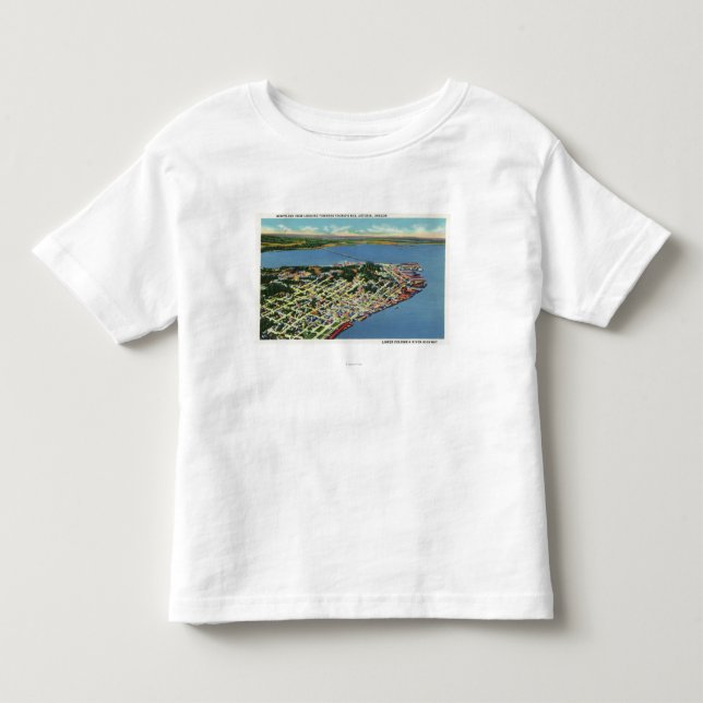Die Stadt, die in Richtung Bucht der der Jugend Kleinkind T-shirt (Vorderseite)