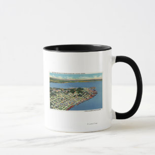 Die Stadt, die in Richtung Bucht der der Jugend Tasse