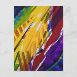 Die Stadt II - Abstrakte Regenbogenbrücken Postkarte