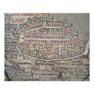 Die Stadt Jerusalem und die Umgebung Poster
