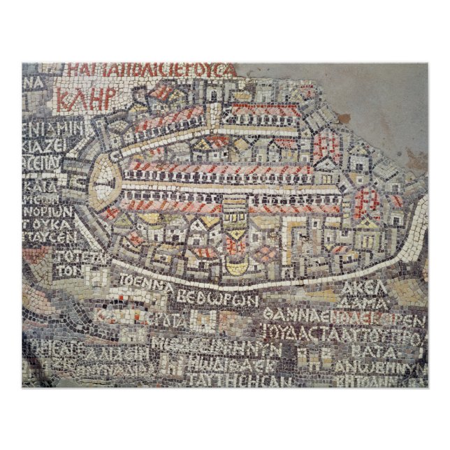 Die Stadt Jerusalem und die Umgebung Poster (Vorderseite)