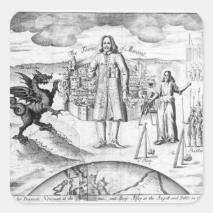 Die Stadt Mansoul Quadratischer Aufkleber