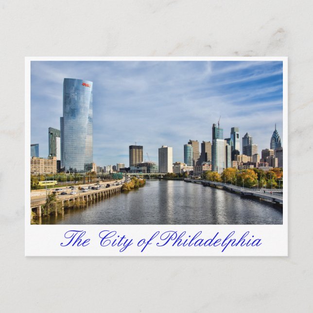 Die Stadt Philadelphia Postkarte (Vorderseite)
