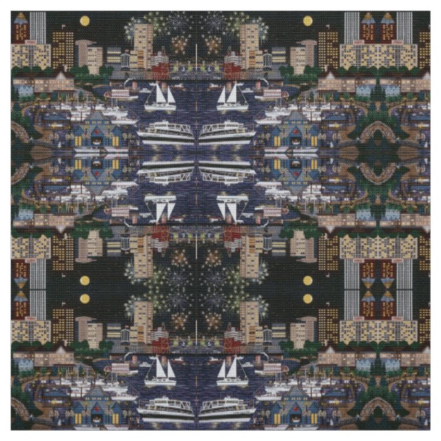 Die Stadt schläft nie Stoff (Muster)