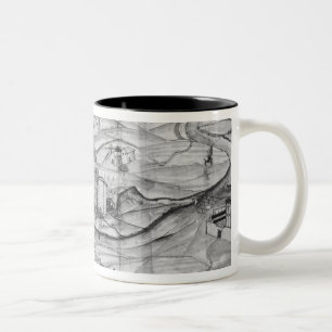 Die Stadt und das Dorf von Carcassonne, 1462 Zweifarbige Tasse