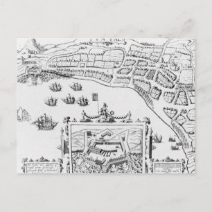 Die Stadt und die Plattform von Fayall Postkarte