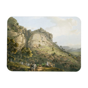 Die Stadt von Abha in Abyssinia, graviert von J. Magnet