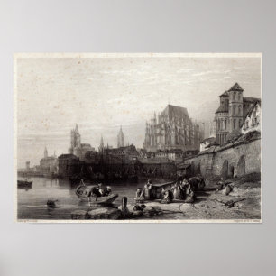 Die Stadt von Köln, graviert von M.J. Sterling Poster