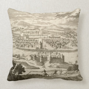 Die Stadt von Mexiko, 1723 (Stich) Kissen