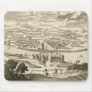 Die Stadt von Mexiko, 1723 (Stich) Mousepad