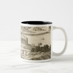 Die Stadt von Mexiko, 1723 (Stich) Zweifarbige Tasse