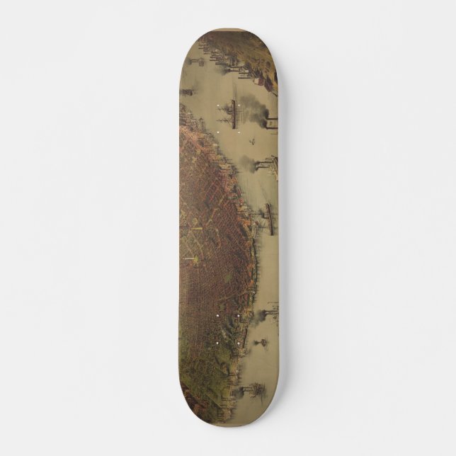 Die Stadt von New Orleans Louisiana ab 1885 Skateboard (Vorne)