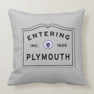 Die Stadt von Plymouth betretend - wählen Sie ein Kissen