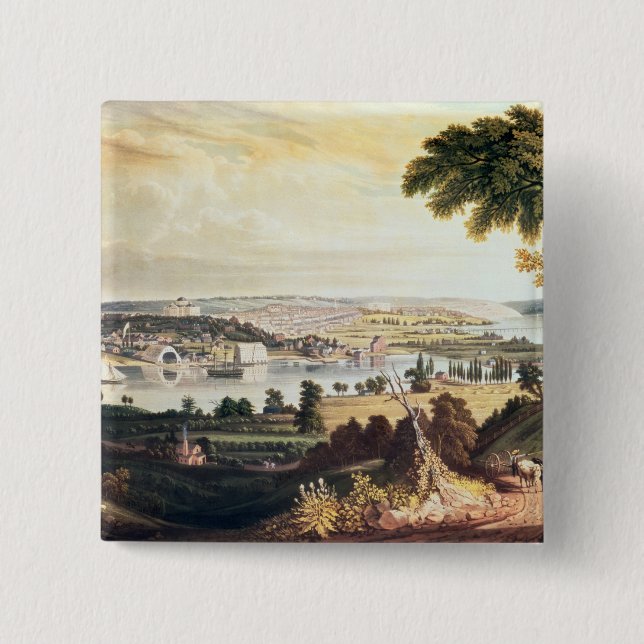 Die Stadt von Washington über von der Marine Button (Vorderseite)