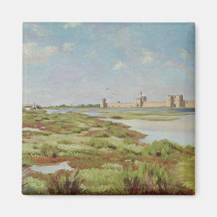 Die Stadt-Wände von Aigues-Mortes, 1867 Magnet