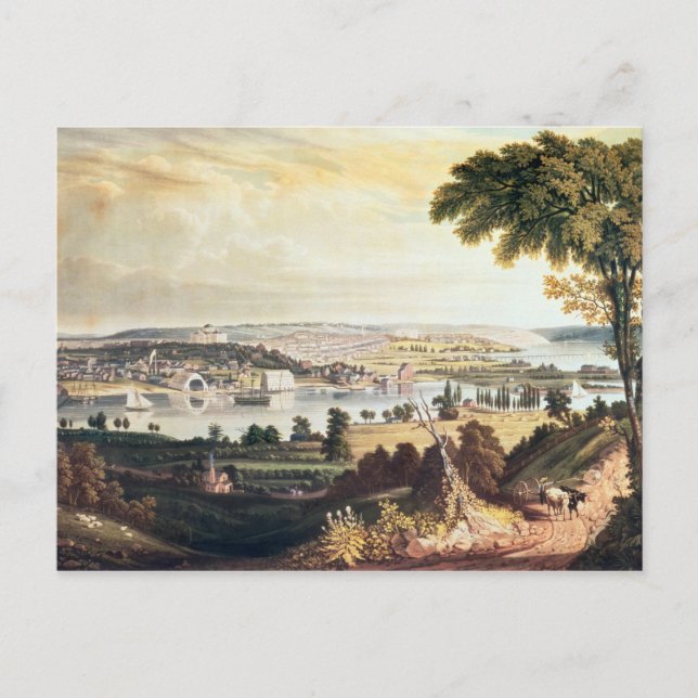 Die Stadt Washington von außerhalb der Marine Postkarte (Vorderseite)