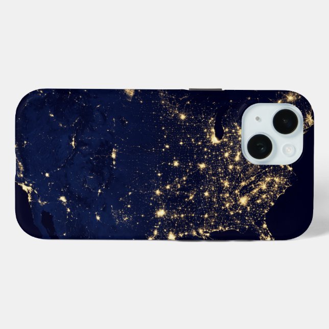 Die Stadtbeleuchtung der Staaten nachts. Case-Mate iPhone Hülle (Rückseite (Horizontal))