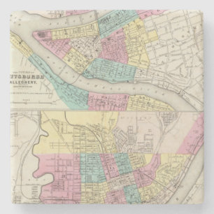 Die Städte von Pittsburgh Allegheny Cincinnati Steinuntersetzer