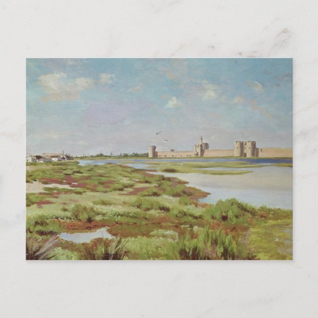 Die Stadtmauern von Aigues-Mortes, 1867 Postkarte (Vorderseite)