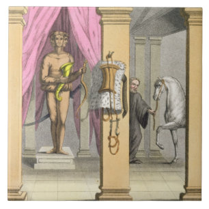 Die Ställe von Caligulas Pferd, Incitata, c.1800- Fliese