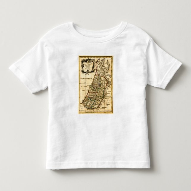 Die Stämme von Israel in PalestinePanoramic Karte Kleinkind T-shirt (Vorderseite)