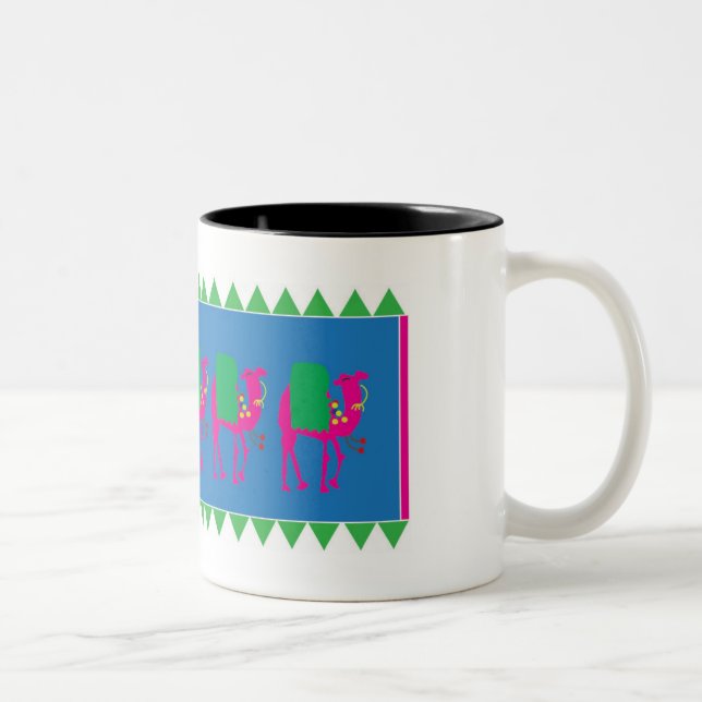 Die Stammes- kulturelle Kamel-Tasse Zweifarbige Tasse (Rechts)