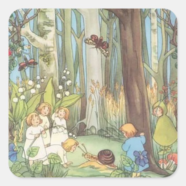 Die Stammkinder Sibylle von Olfers Quadratischer Aufkleber (Vorderseite)