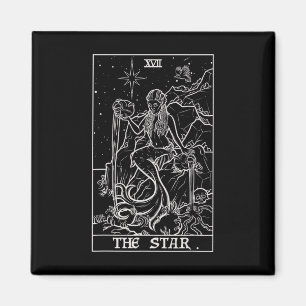 Die Star Tarot Card Halloween Meerjungfrau Gotisch Magnet