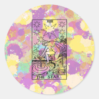 Die Star-Tarot-Karte Runder Aufkleber