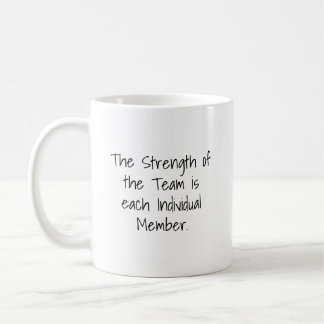 Die Stärke der Team-Tasse Kaffeetasse