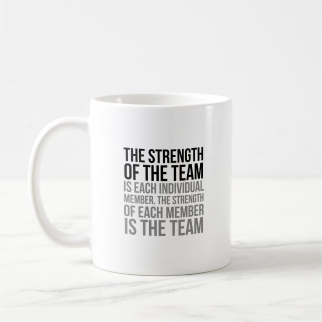 Die Stärke des Teams Kaffeetasse (Links)