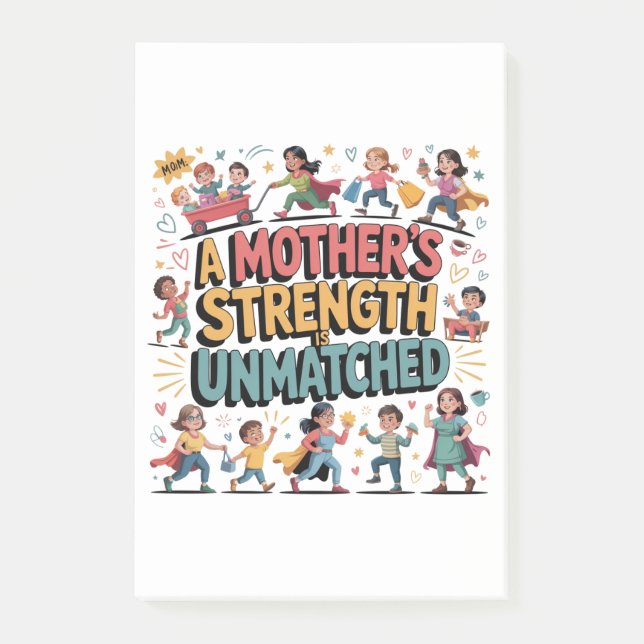 Die Stärke einer Mutter ist unvergleichlich Post-it Klebezettel (Vorderseite)
