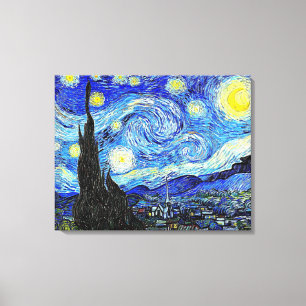 DIE STARRENNACHT VAN GOGH WRAPPED CANVAS ART DRUCK LEINWANDDRUCK