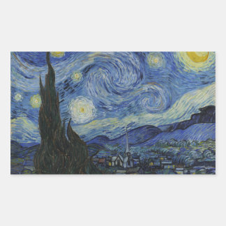 Die Starry Night Rectangle Aufkleber