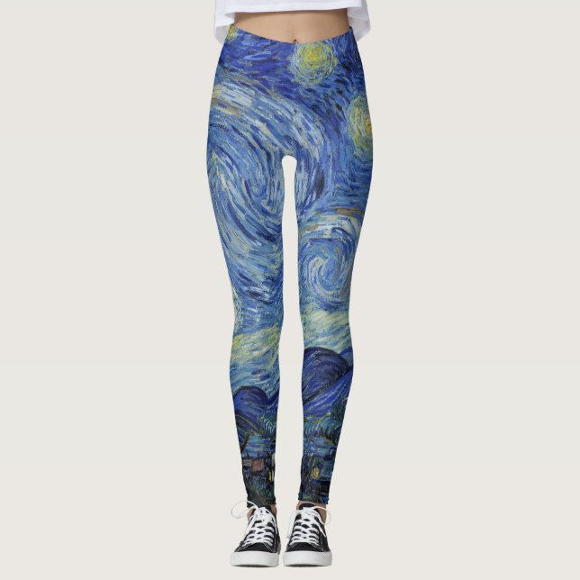 Die Starry Night von Van Gogh Leggings (Vorderseite)