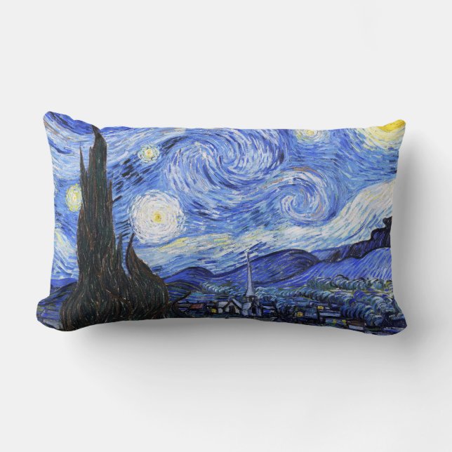 Die Starry Night von Van Gogh Lendenkissen (Vorderseite)