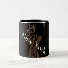 Die Statue der Freiheit New Yorks Design Zweifarbige Tasse