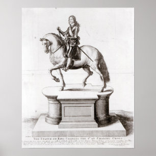 Die Statue von König Charles bei Charing Cross Poster
