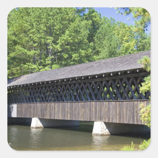 Die Steinbergbrücke am Stone Quadratischer Aufkleber (Vorderseite)