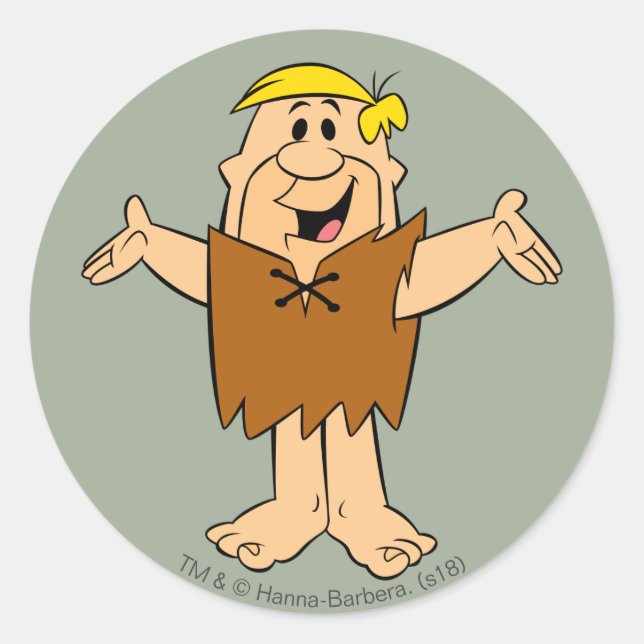 Die Steine | Barney Rubble Runder Aufkleber (Vorderseite)