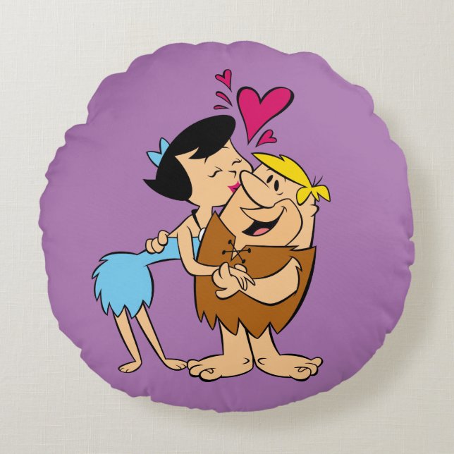 Die Steine | Betty Kissing Barney Rundes Kissen (Vorderseite)